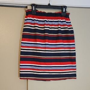 Donna Karan Striped Red and Black Women's Skirt